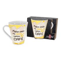 Caneca Porcelana vamos de café 290ml + Caixa Presente 2354