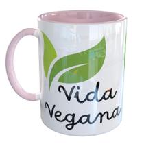 Caneca Porcelana Vida Vegana Veganos