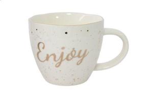 Caneca porcelana wish golden glitter enjoy cdp - Mudrika Caneca porcelana wish golden glitter enjoy cdp - Mudrika