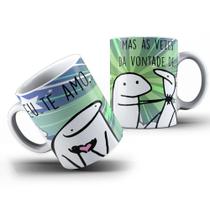 Caneca Porcelana Xícara Meme Bento Cake Flork Eu Te Amo Mas As Vezes Da Vontade De: MEGA OFERTA!