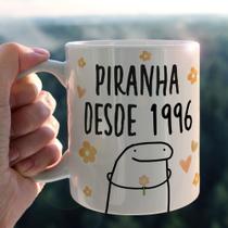 Caneca Porcelana Xícara Personalizada Flork Piranha Desde Sua data Meme Divertida-MEGA OFERTA!