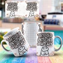 Caneca porcelana xícara troco gente chata por café Caneca porcelana xícara troco gente chata por café
