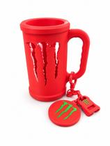 Caneca porta lata 473ml personalizada com alça, tampa e abridor