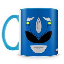 Caneca Power Rangers Azul - Ranger Azul Personalizada em Porcelana