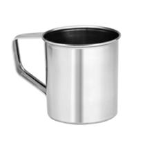 Caneca Prata 300ml em Aço Inox com Alça