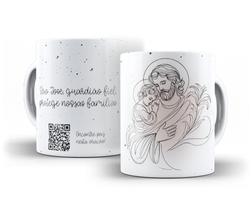 Caneca premium personalizada católica/oração São José