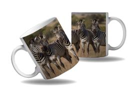 Caneca Presente Animais Listrados Zebras Africa Savana Real