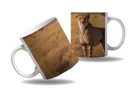 Caneca Presente Animais Savana Felinos Guepardo Cheetah HD