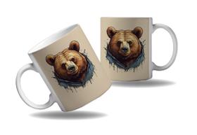 Caneca Presente Arte Geek Animais Grandes Urso Moderno HD