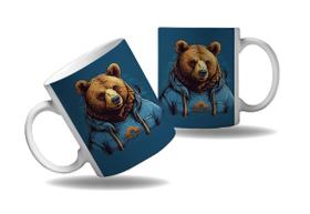 Caneca Presente Arte Geek Animais Grandes Urso Moderno HD