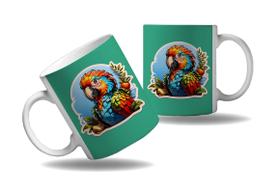 Caneca Presente Aves Coloridas Araras Cores Zoo Pássaros Caneca Presente Aves Coloridas Araras Cores Zoo Pássaros