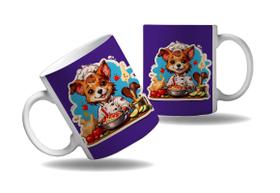 Caneca Presente Cachorro Cozinheiro Chefes Cozinha Profissão