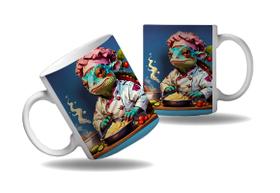 Caneca Presente Camaleão Cozinheiro Chefes Cozinha Profissão