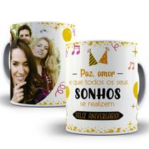 Caneca presente de aniversário personalizado com foto