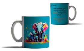 Caneca Presente Dia das Mães Mãe Elefante Filho Mamãe