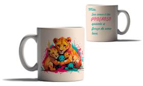 Caneca Presente Dia das Mães Mãe Leoa Filhos Mamãe Leão HD Caneca Presente Dia das Mães Mãe Leoa Filhos Mamãe Leão HD
