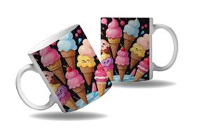 Caneca Presente Estampa de Sorvete Sorvetinhos Fofo Cute Caneca Presente Estampa de Sorvete Sorvetinhos Fofo Cute