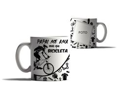Caneca Presente Feliz Dia dos Pais Declaração Pai Ciclista Caneca Presente Feliz Dia dos Pais Declaração Pai Ciclista