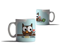 Caneca Presente Feliz dia dos Pais Papai Coruja Filhos Amor Caneca Presente Feliz dia dos Pais Papai Coruja Filhos Amor