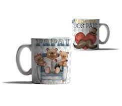 Caneca Presente Feliz Dia dos Pais Papai Urso Filhos Amor Caneca Presente Feliz Dia dos Pais Papai Urso Filhos Amor