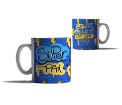 Caneca Presente Feliz Dia dos Pais Super Pai Amigo Frase HD