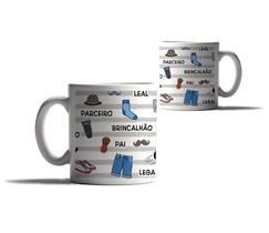 Caneca Presente Feliz Dia dos Pais Super Pai Frases Amor