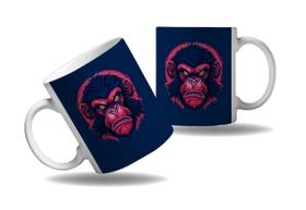 Caneca Presente Geek Babuino Macacos Gorilas Face Nerd HD