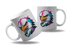 Caneca Presente Geek Nerd Cyberpunk Aguia Tecnologica HD