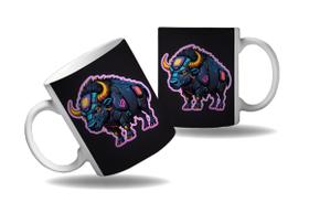 Caneca Presente Geek Nerd Cyberpunk Animal Bufalo Tecno HD