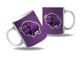 Caneca Presente Geek Nerd Cyberpunk Animal Bufalo Tecno HD