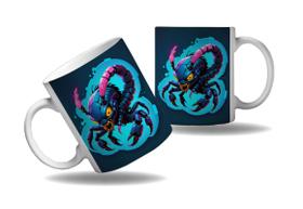 Caneca Presente Geek Nerd Cyberpunk Escorpião Tecno HD