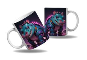 Caneca Presente Geek Nerd Cyberpunk Hpopotamo Savana Tecno