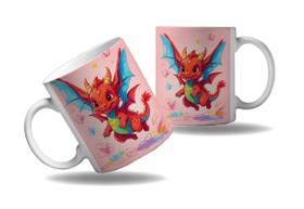Caneca Presente Geek Nerd Dragãozinhos Coloridos Dragão HD 4