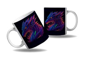 Caneca Presente Geek Nerd Dragões Cores Serpente Mitologia Caneca Presente Geek Nerd Dragões Cores Serpente Mitologia