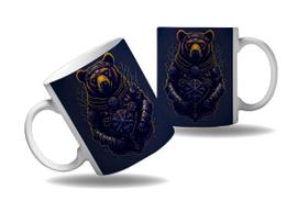 Caneca Presente Geek Nerd Tecno Vapor Steampunk Urso Marrom