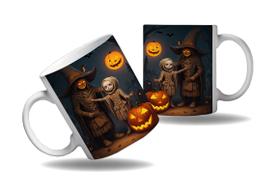 Caneca Presente Halloween Terror Abobora Bruxas Caveiras 2