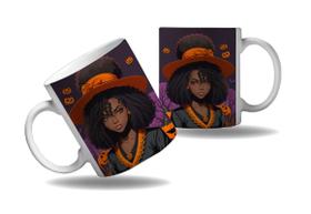 Caneca Presente Halloween Terror Bruxas Afro Negras Africa 1