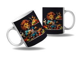 Caneca Presente Leão Cozinheiro Chefes Cozinha Profissão