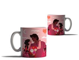 Caneca Presente Namorados Casal Desenho Amor Diversidade