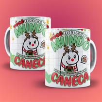 Caneca Presente Natal Flork - Você Merece o Mundo Caneca Presente Natal Flork - Você Merece o Mundo