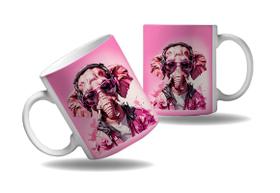 Caneca Presente Nerd Geek Óculos Animais Modernos Elefante