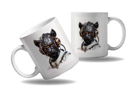 Caneca Presente Nerd Geek Óculos Animais Modernos Pantera