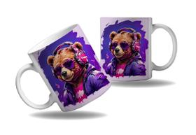 Caneca Presente Nerd Geek Óculos Animais Modernos Ursos