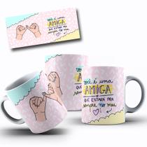 Caneca Presente Para Amigas Amizade Que Vive No Coração