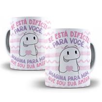Caneca Presente Para Amigas Flork Meme Porcelana- Se está Difícil Para Você Imagina para mim que sou sua amiga Caneca Presente Para Amigas Flork Meme Porcelana- Se está Difícil Para Você Imagina para mim que sou sua amiga