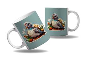 Caneca Presente Pássaro Cozinheiro Chefes Cozinha Profissão