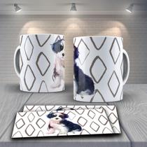 Caneca Presente Porcelana 325Ml Tema Animais Dog Maltipoo