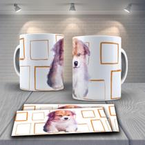 Caneca Presente Porcelana 325Ml Tema Animais Pequeno Dog