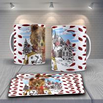 Caneca Presente Porcelana 325Ml Tema Animais Urso