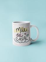 Caneca Presente Porcelana 325Ml Tema Mãe De Casal